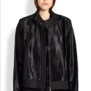 Helmut Lang Black Lucent Calf Hair Jacket - Sz S